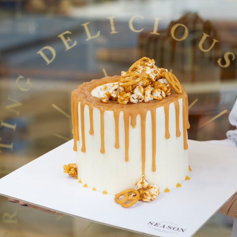 Caramel Popcorn Cake (with different portion options)