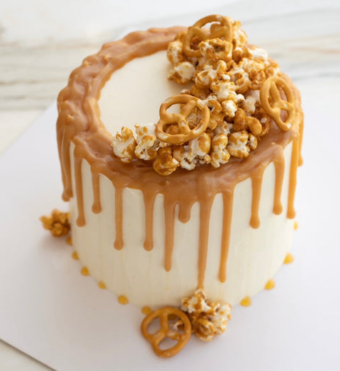 Caramel Popcorn Cake (with different portion options)