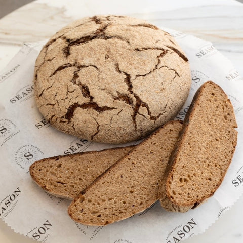 French Whole Rye Bread, 100% Sourdough