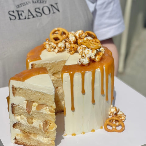 Caramel Popcorn Cake (with different portion options)
